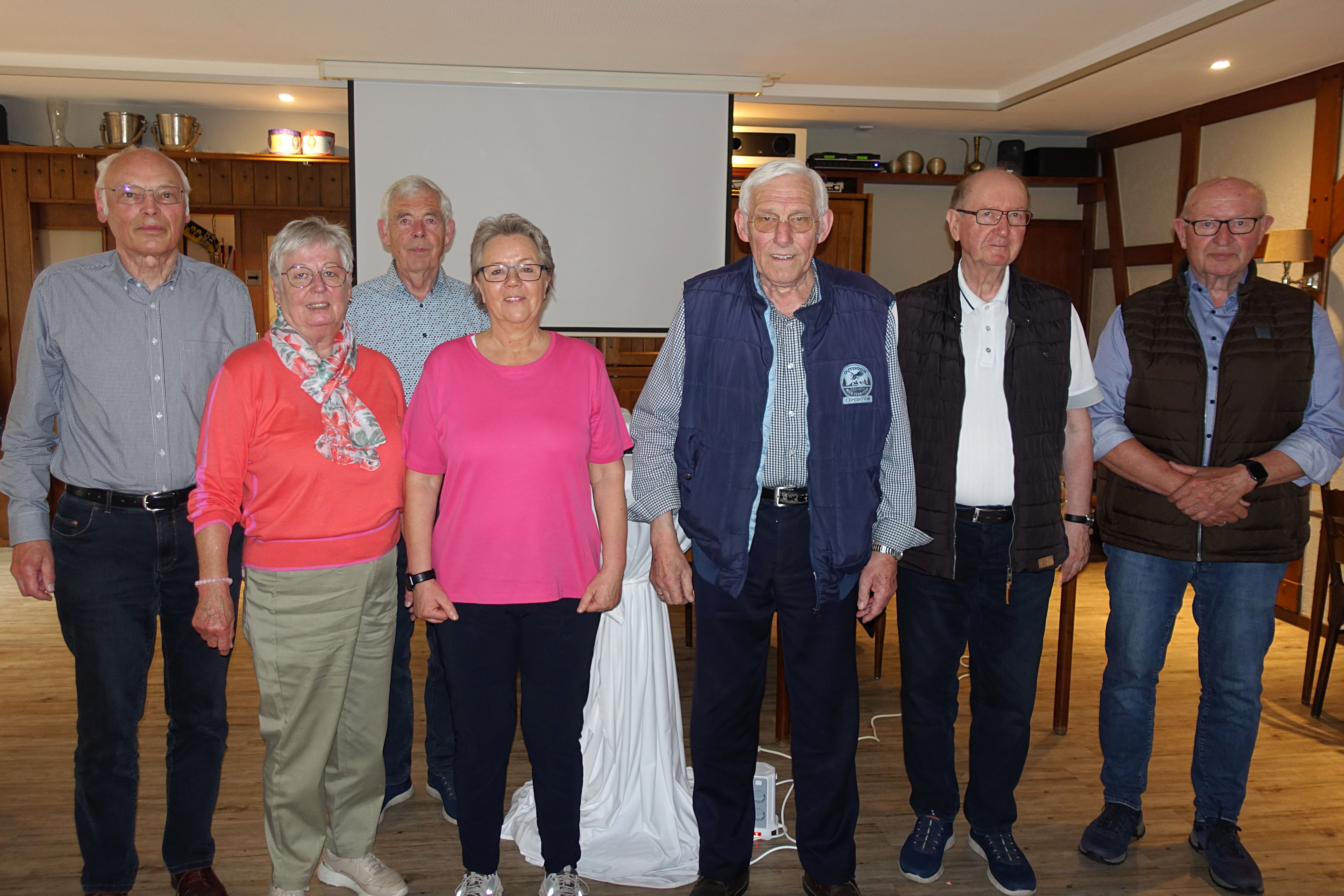 v. l.- Hans Hoymann, Marianne Albers, Helmut H�ttig, Andrea Diekmann, Hermann Nordmann, Hans-Werner Engel, Gisbert D�dtmann